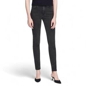 ACNE STUDIOS 28/32 Pin Skinny Jeans Black Stretch Distressed Denim Preloved